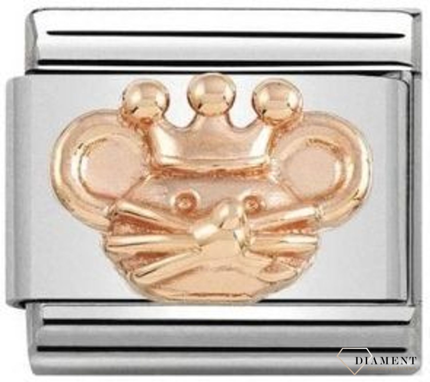 Nomination Link 9K zawieszka różowe złoto 'Król Mysz' 430106 16.jpg